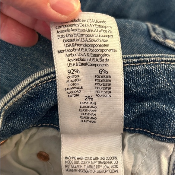 Mother The Looker in Graffiti Girl Classic Denim Distressed Skinny Jeans Size 29 - Picture 7 of 10